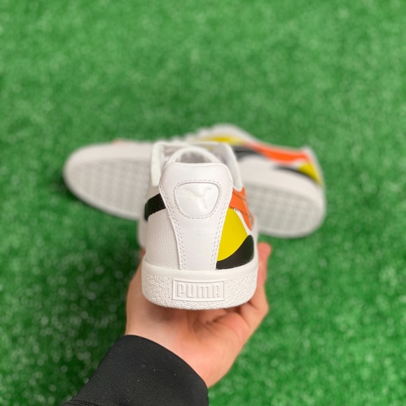 Puma Low Top Mens Casual Lifestyle Shoes White Orange Black 382989-01 NEW Multi - Picture 3 of 5